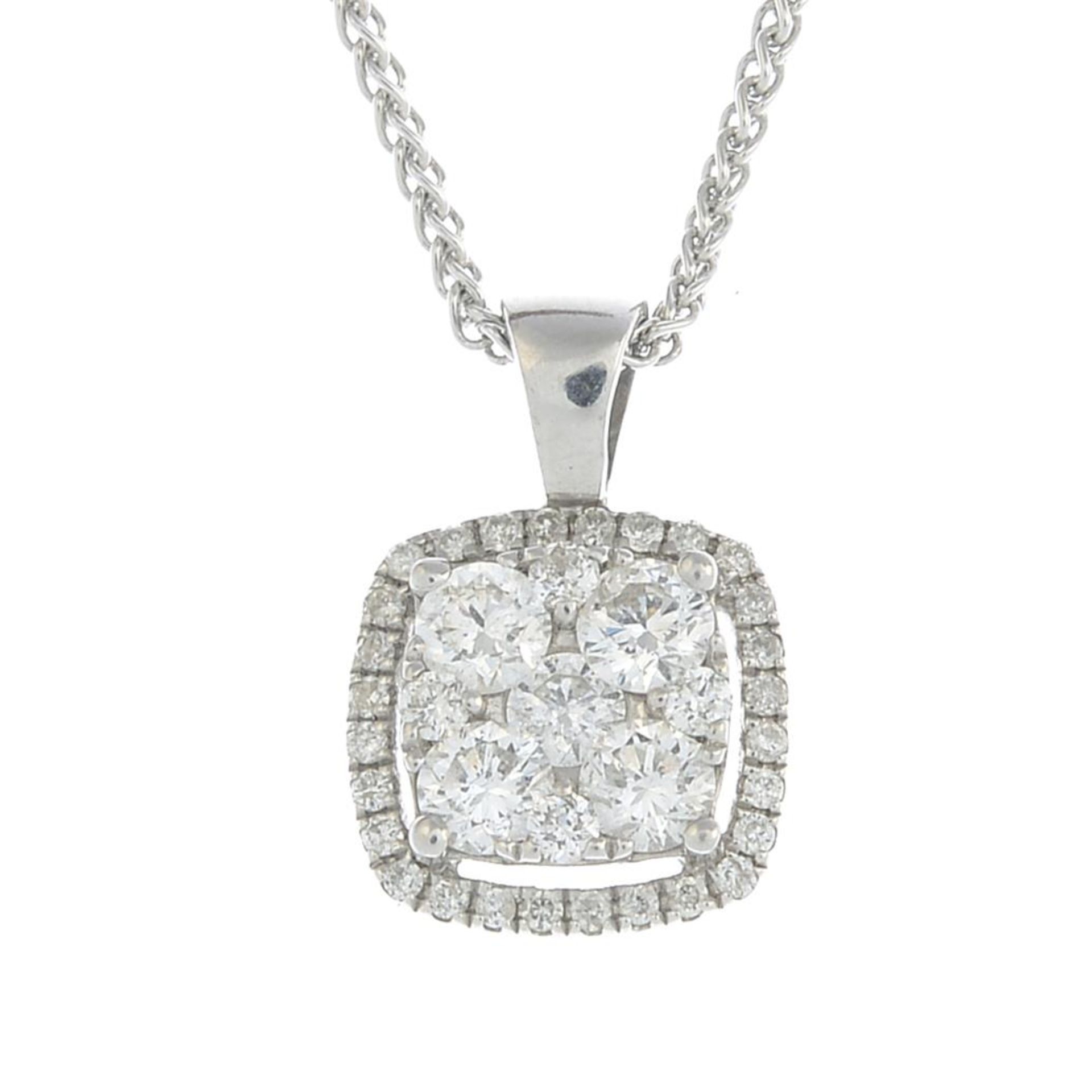 A brilliant-cut diamond pendant,