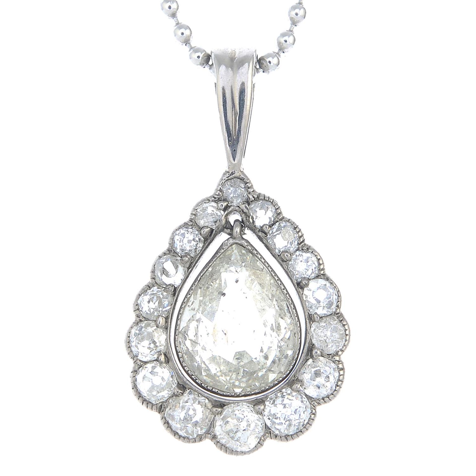 A pear-shape diamond,