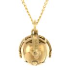 A mid 20th century Masonic ball pendant,