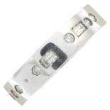 An 18ct gold vari-cut diamond 'Morse Code' ring.Estimated total diamond weight 0.55ct.Hallmarks for
