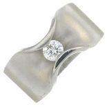 A platinum brilliant-cut diamond dress ring.Estimated diamond weight 0.30ct,