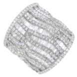 A vari-cut diamond dress ring,