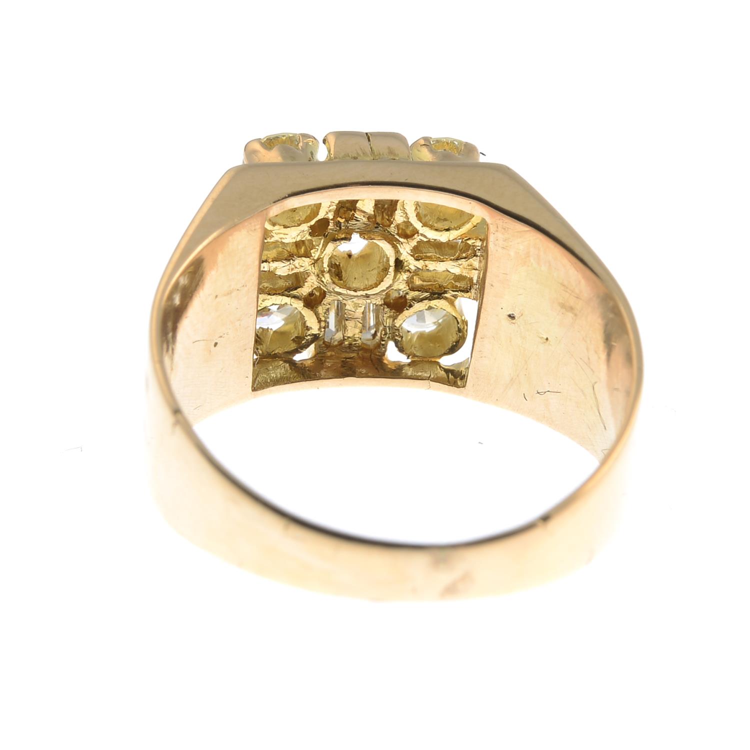 A 14ct gold vari-cut diamond dress ring.Estimated total diamond weight 1ct, - Image 2 of 3