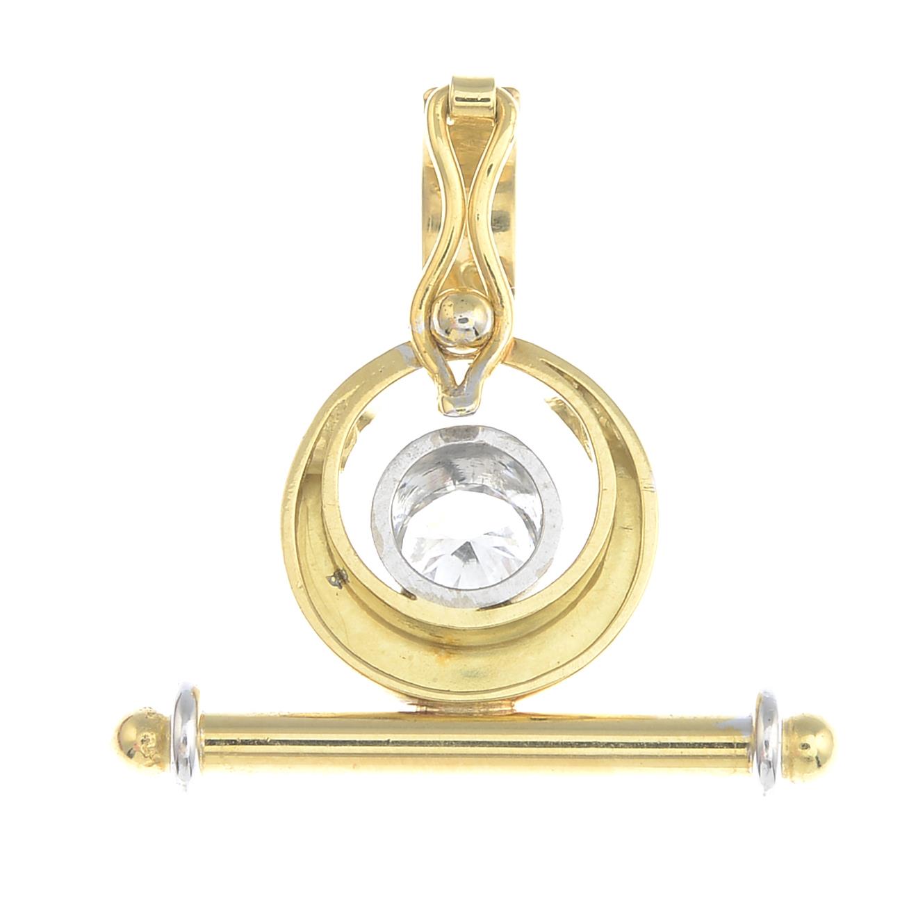 A brilliant-cut diamond pendant.Estimated diamond weight 0.50ct, - Image 2 of 2