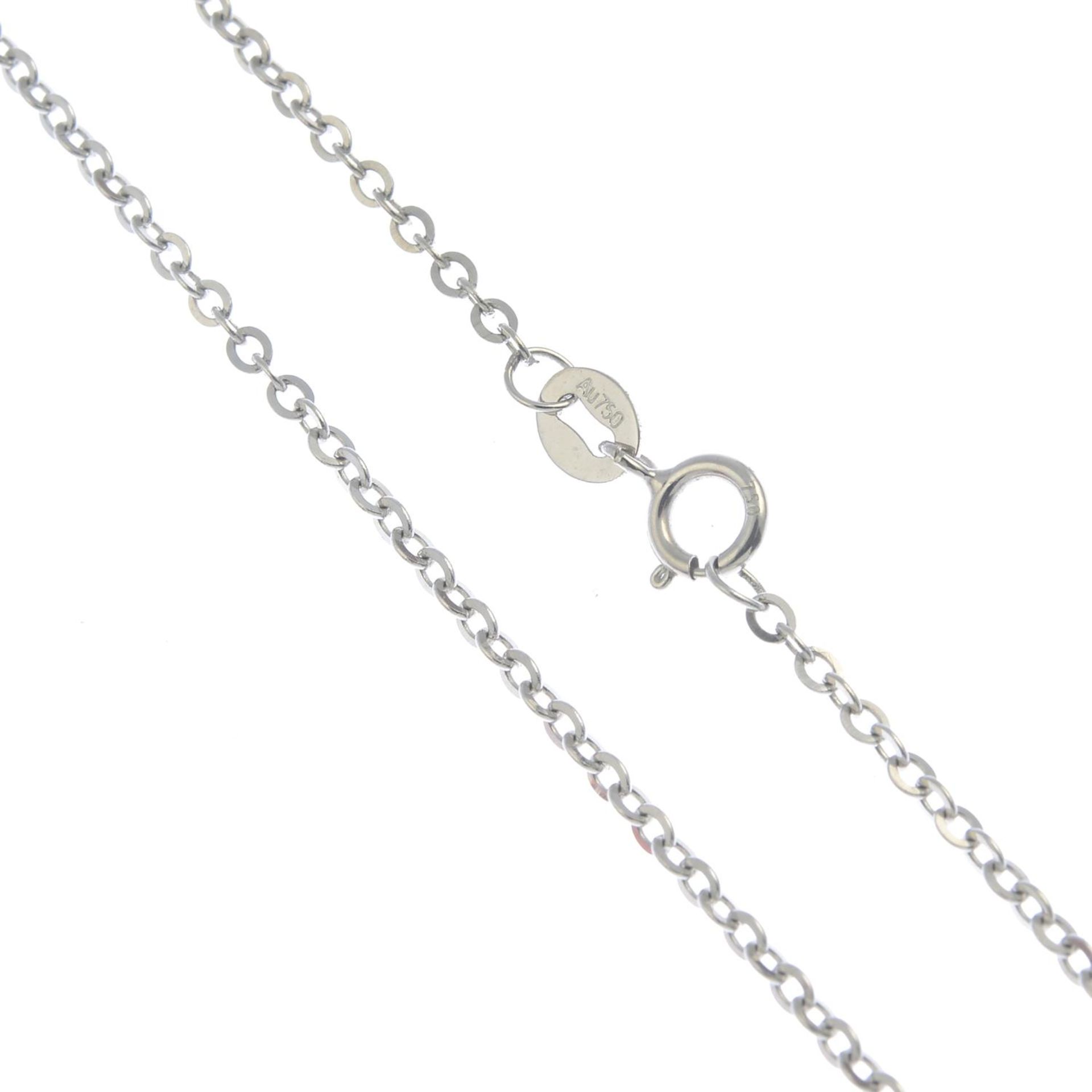 A sapphire and vari-cut diamond pendant, - Bild 3 aus 3