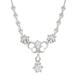 A brilliant-cut diamond necklace,