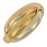 A 'Les Must de Cartier Trinity' ring, by Cartier.Signed Cartier.