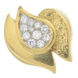 A 1970s 18ct gold diamond dress ring.