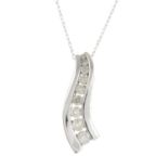 A brilliant-cut diamond pendant,