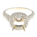 An 18ct gold brilliant-cut diamond ring mount.Estimated total diamond weight 1.60cts.Hallmarks for