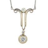 A vari-cut diamond pendant,