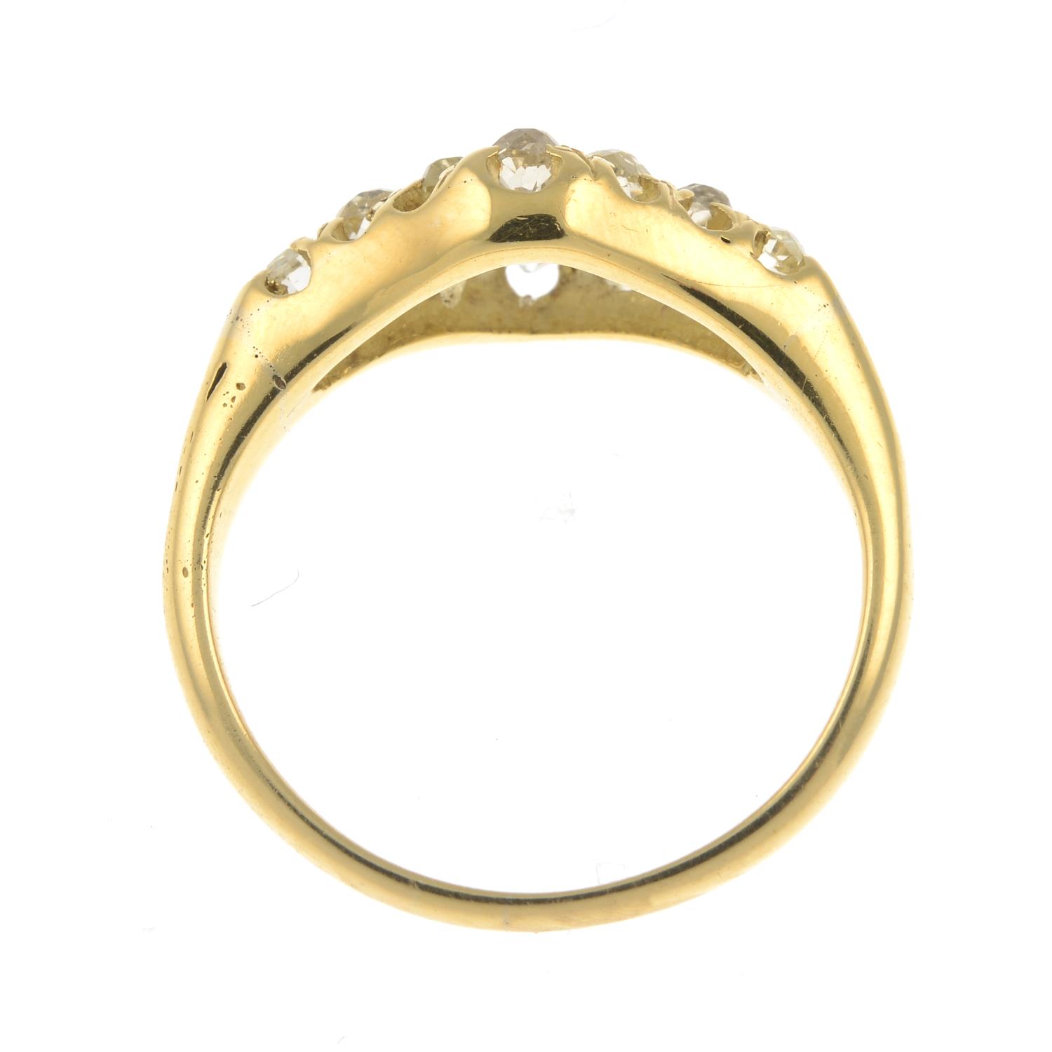 A late 19th century 18ct gold old-cut diamond cluster ring. - Image 2 of 3