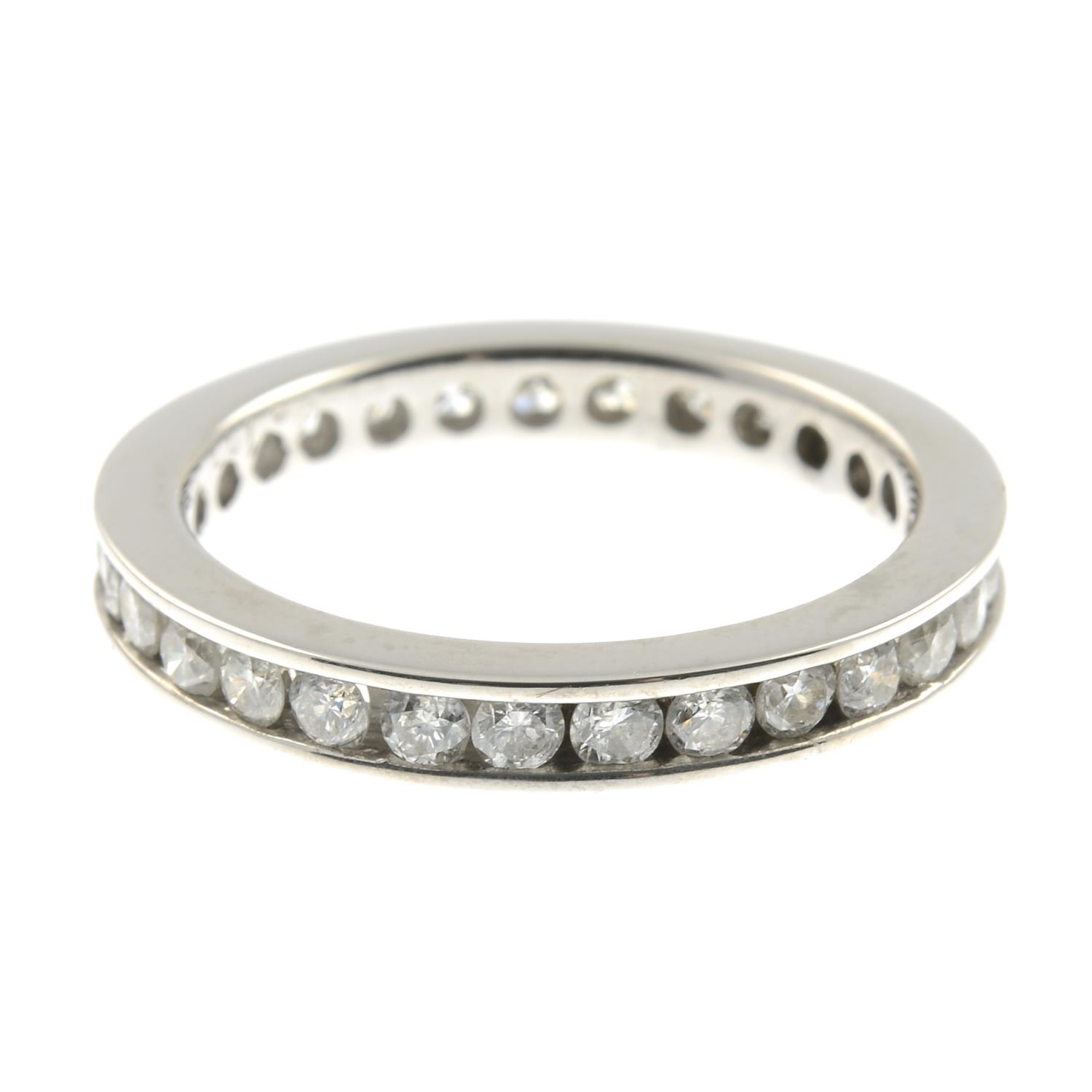An 18ct gold brilliant-cut diamond full eternity ring.Estimated total diamond weight 1.10cts, - Image 2 of 3