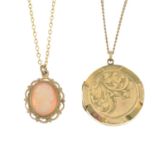 Locket with chain,