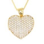 An 18ct gold brilliant-cut diamond locket,