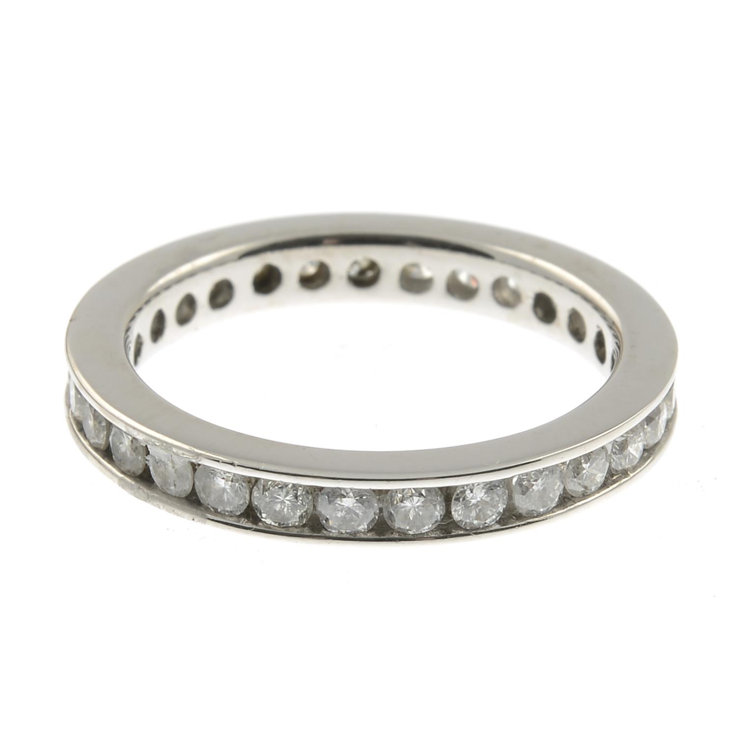 An 18ct gold brilliant-cut diamond full eternity ring.Estimated total diamond weight 1.10cts, - Image 3 of 3