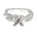 An 18ct gold brilliant-cut diamond ring mount.Total diamond weight 1.51cts,