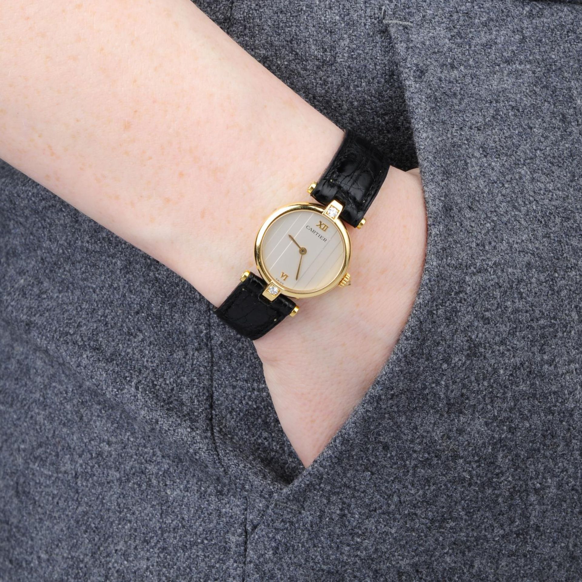 CARTIER - a lady's wrist watch. - Bild 5 aus 5