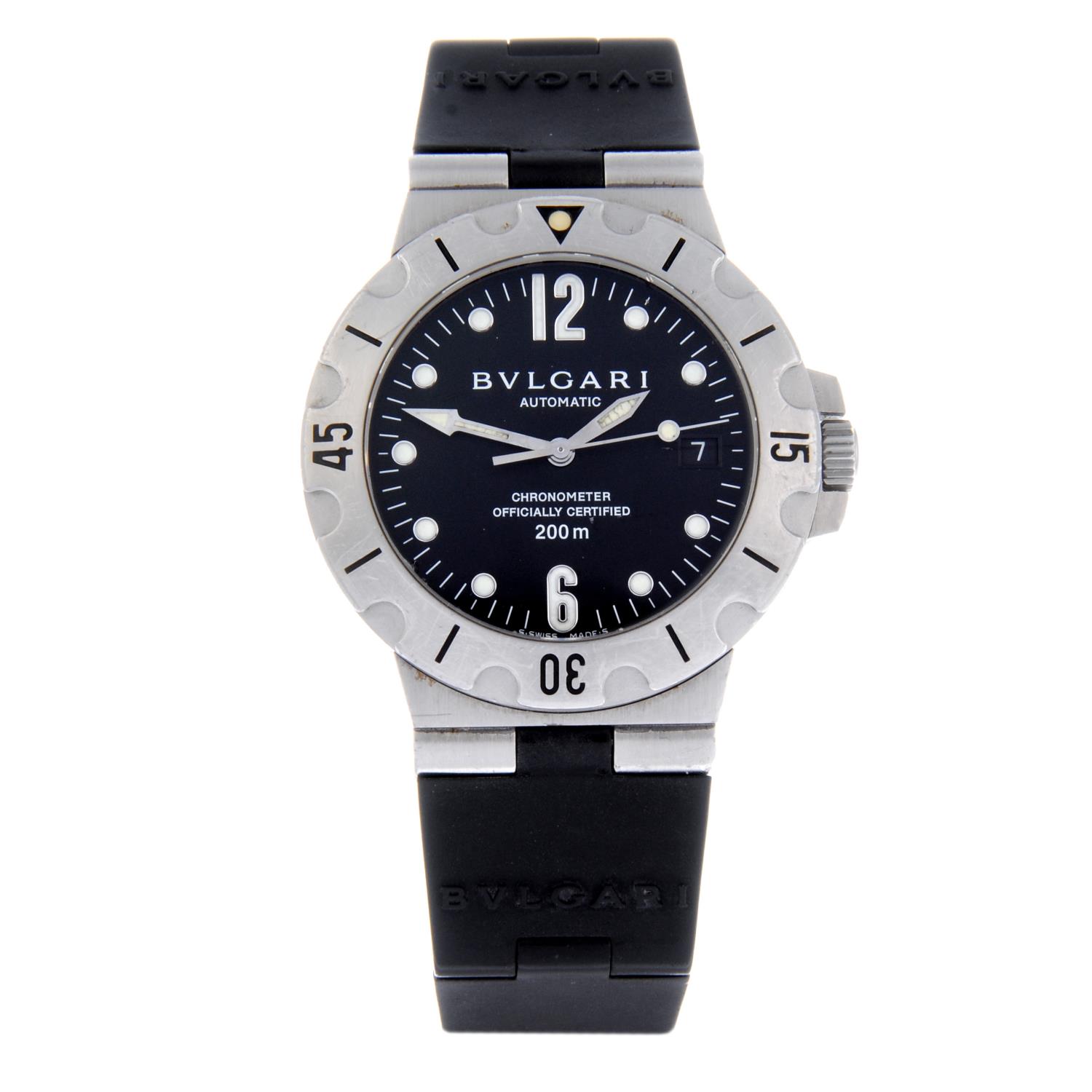 BULGARI - a gentleman's Diagono Scuba wrist watch.