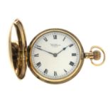 An early 20th century 9ct gold Waltham pocket watch.
