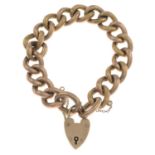 An early 20th century 9ct gold curb-link chain,