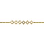 An 18ct gold diamond bracelet.