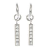 A pair of 18ct gold diamond 'Strip' earrings,