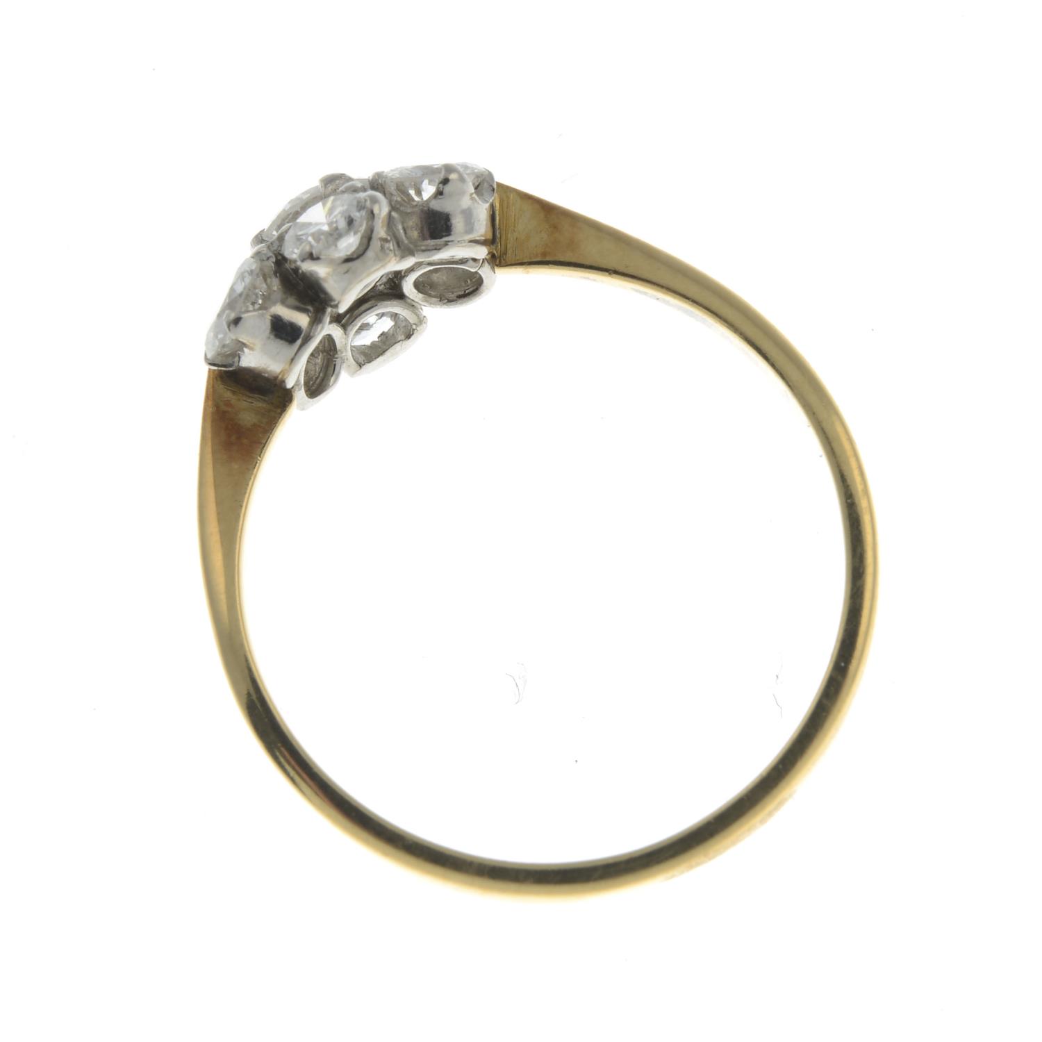 A brilliant-cut diamond floral cluster ring.Estimated total diamond weight 1.15cts, - Image 2 of 3