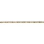 A brilliant-cut diamond line bracelet.Estimated total diamond weight 2.75cts,