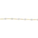 An 18ct gold diamond bracelet.Estimated total diamond weight 0.60ct,