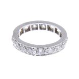 An old-cut diamond full eternity ring.