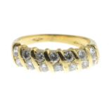 An 18ct gold diamond dress ring.