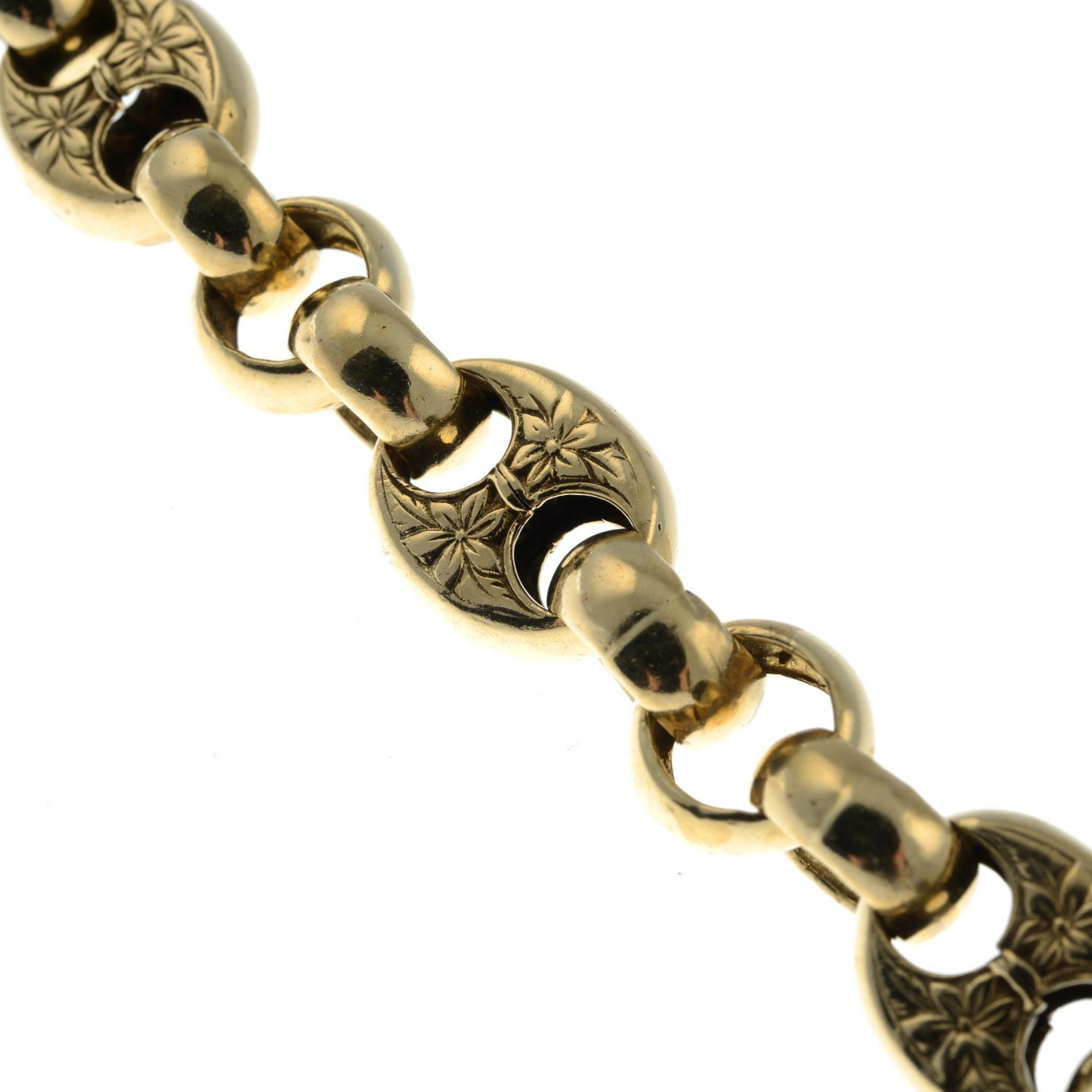 A 9ct gold fancy-link bracelet.Hallmarks for Edinburgh, 2006.Length 20cms. - Bild 3 aus 3