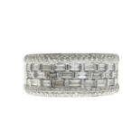 A diamond band ring.Estimated total diamond weight 1.50cts,
