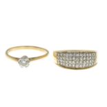 Brilliant-cut diamond single-stone ring,