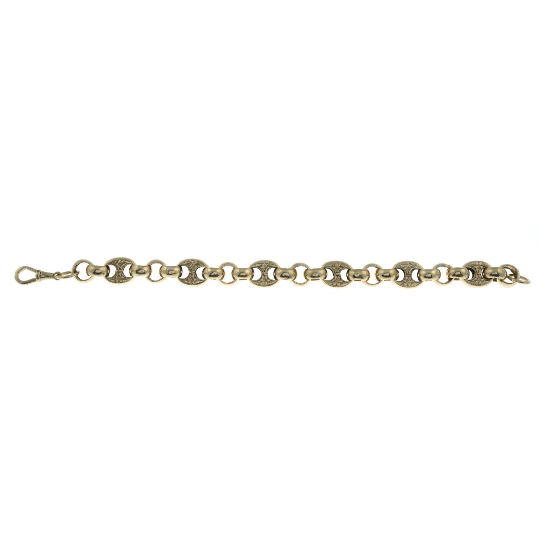A 9ct gold fancy-link bracelet.Hallmarks for Edinburgh, 2006.Length 20cms. - Bild 2 aus 3