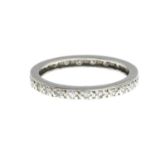 A single-cut diamond full eternity ring.Estimated total diamond weight 0.50ct.Ring size Q.