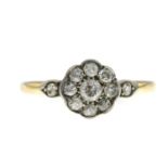 Diamond cluster ring,