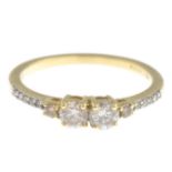 An 18ct gold diamond ring.Estimated total diamond weight 0.55ct,