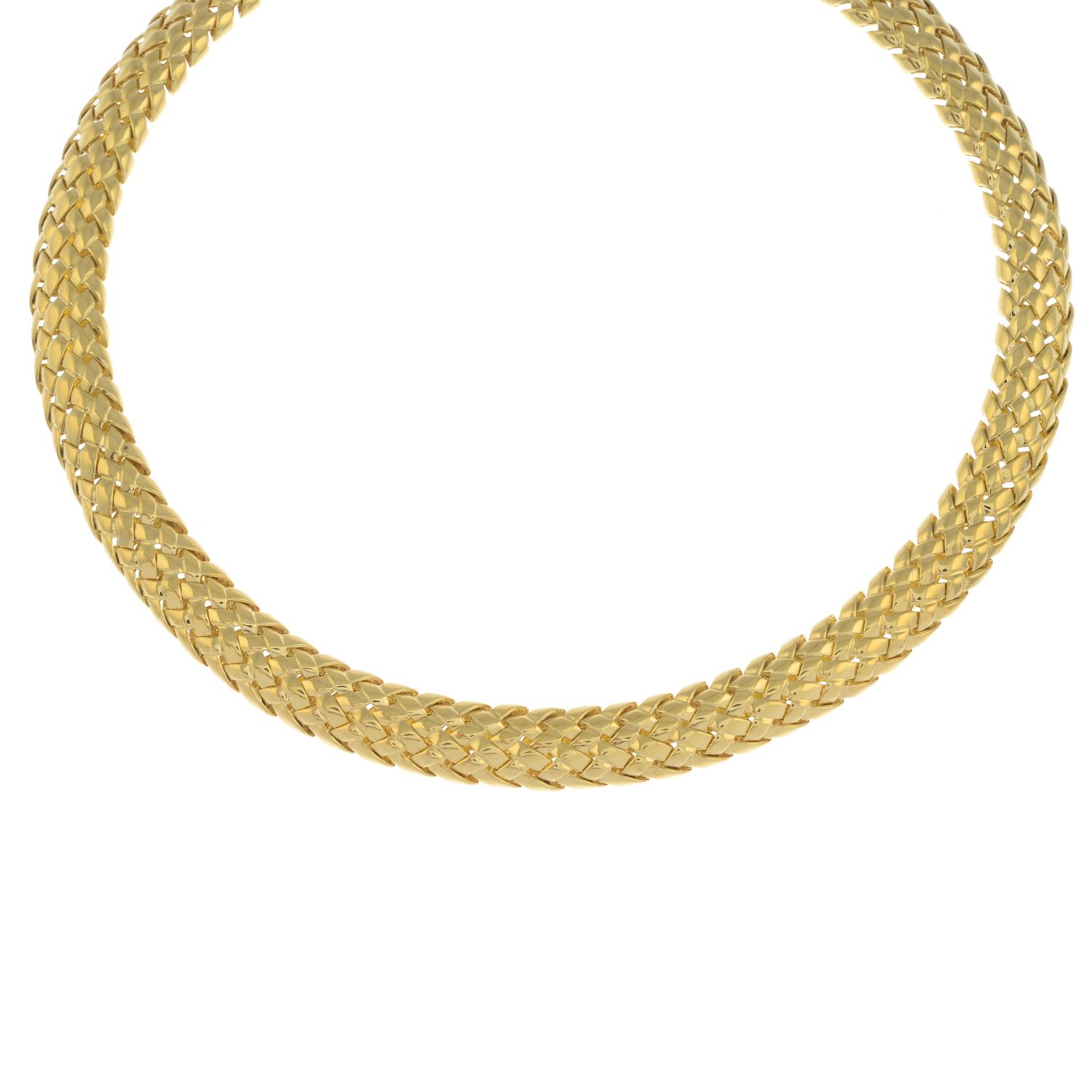 An 18ct gold 'Vannerie' collar necklace, by Tiffany & Co. - Image 5 of 5