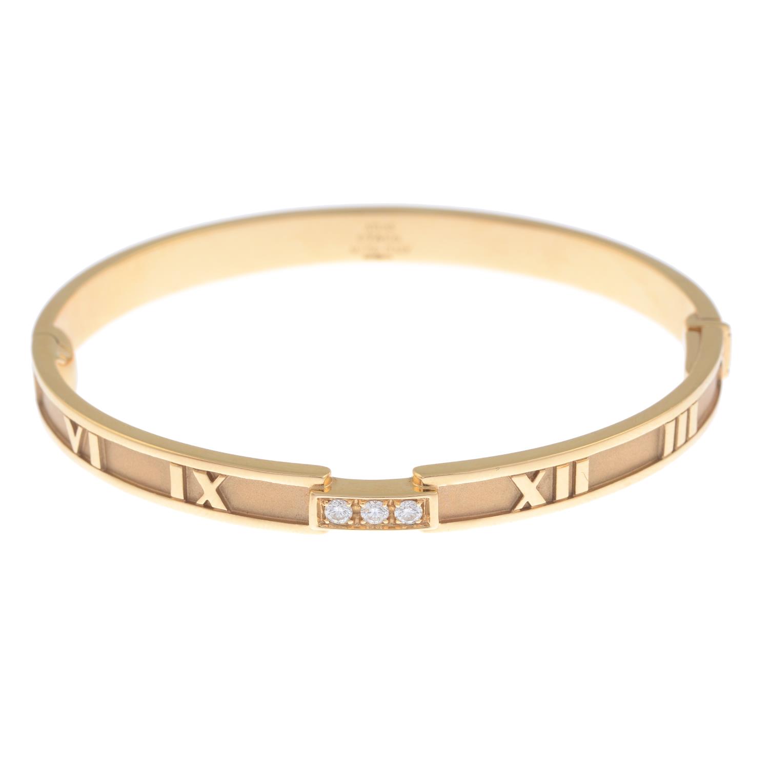 An 18ct gold diamond 'Atlas' bangle, by Tiffany & Co. - Image 4 of 4