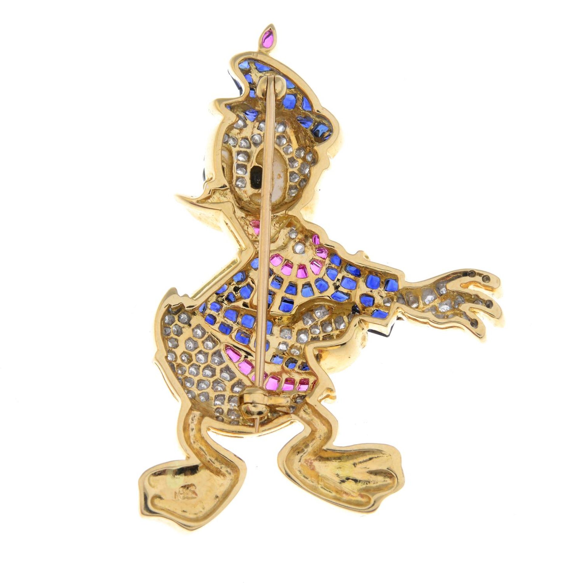 An 18ct gold pave-set diamond novelty duck brooch, - Bild 2 aus 4