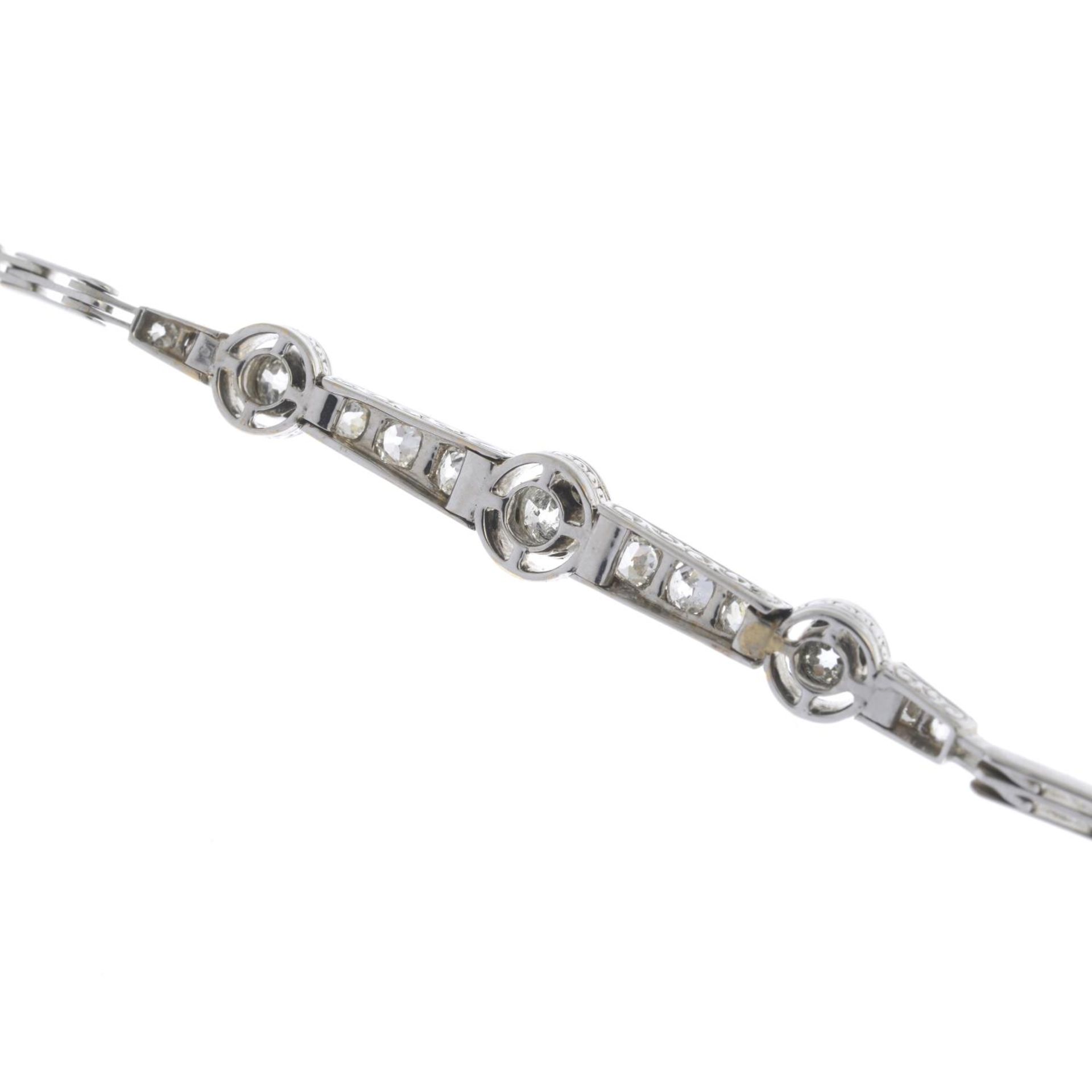 An early 20th century gold old-cut diamond bracelet. - Image 3 of 4