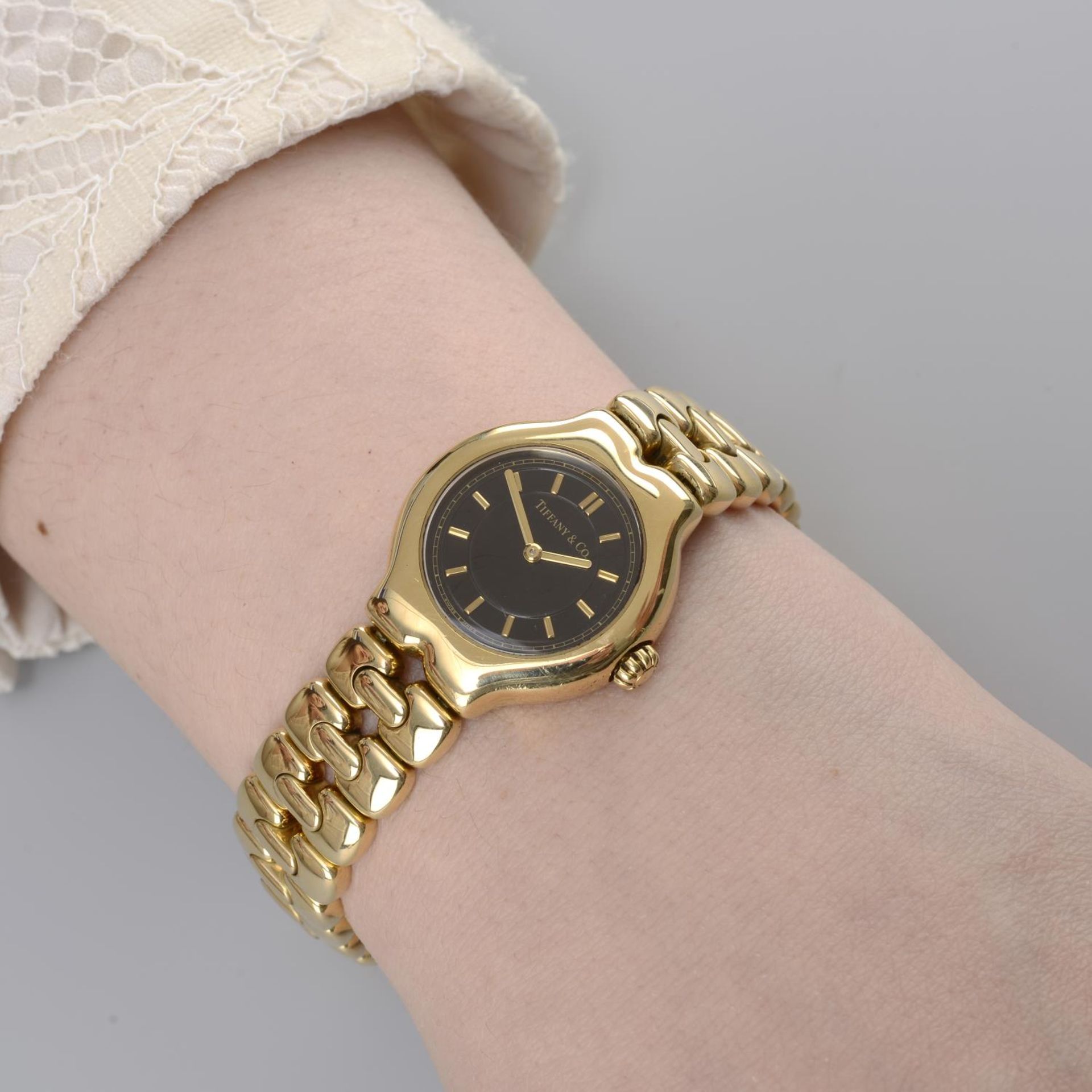 A lady's 18ct gold 'Tesoro' wristwatch, by Tiffany & Co.