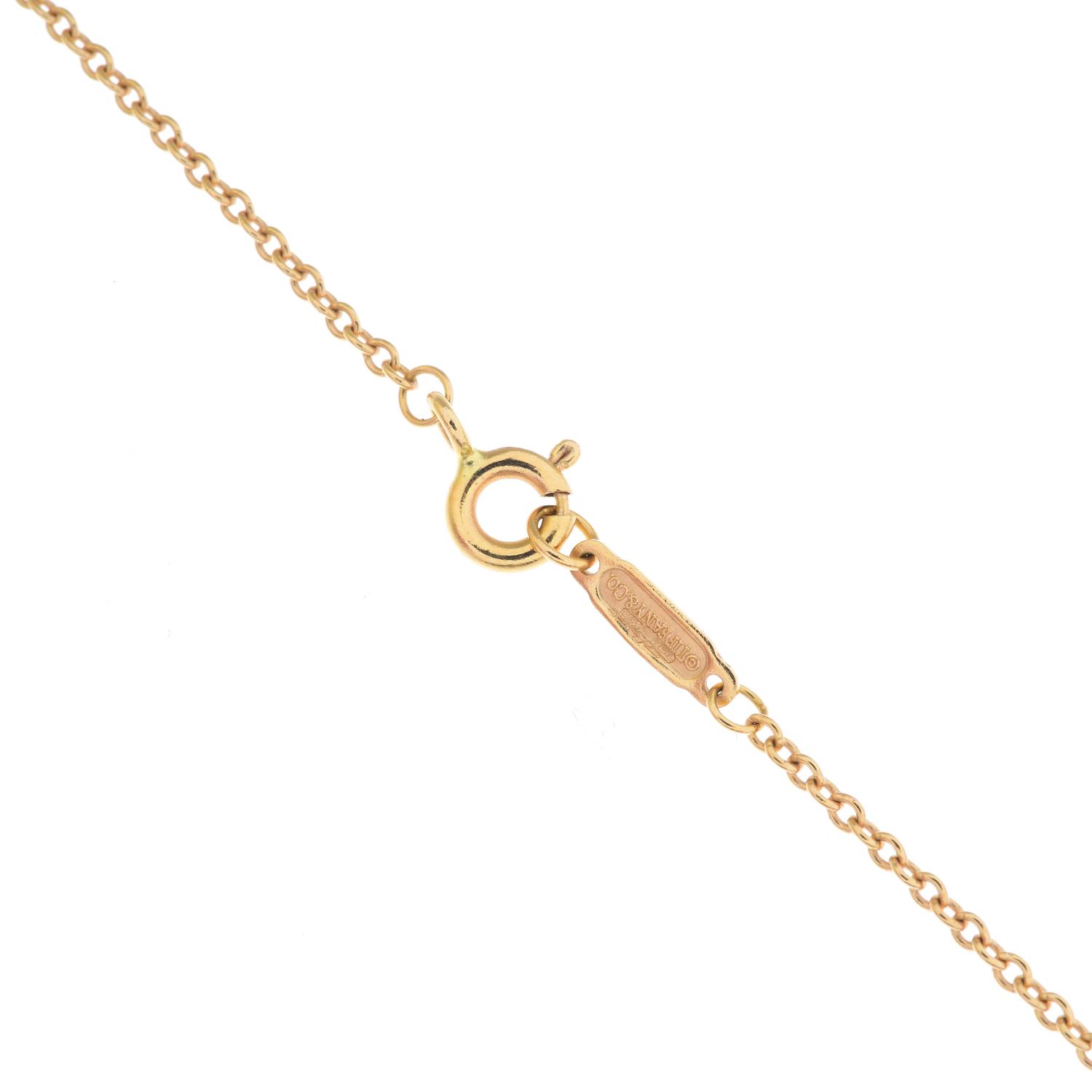 An 18ct gold diamond key pendant, with chain, by Tiffany & Co. - Image 2 of 5