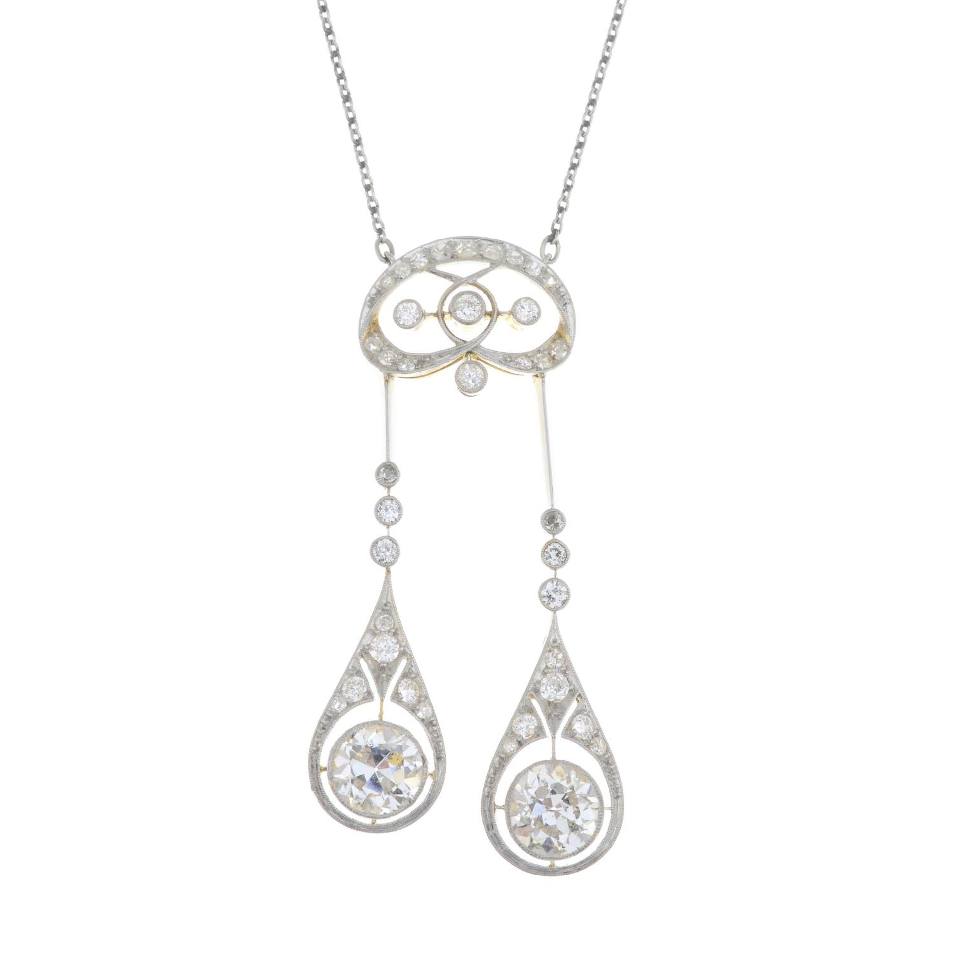 An early 20th century old-cut diamond negligee pendant, - Bild 6 aus 6