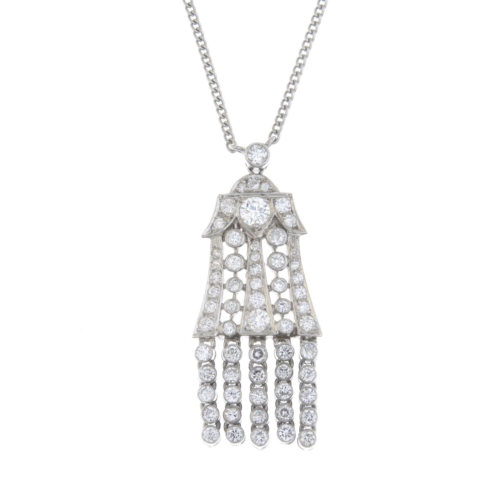 A brilliant-cut diamond tassel pendant, - Bild 5 aus 5