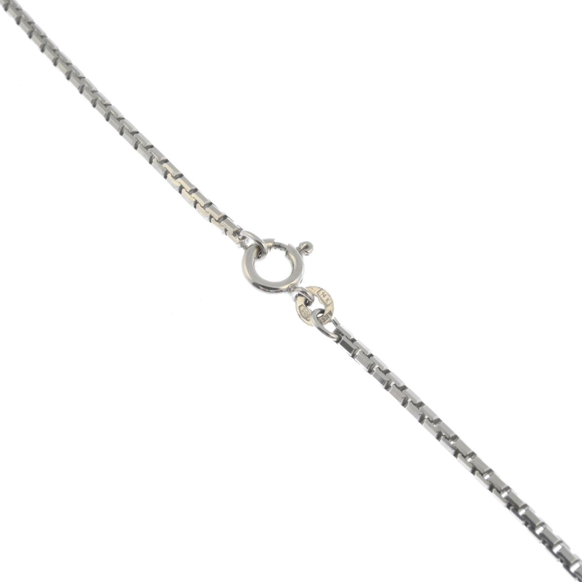 An aquamarine and brilliant-cut diamond necklace.Calculated aquamarine weight 38.02cts, - Bild 4 aus 5