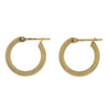 A pair of hoop earrings,