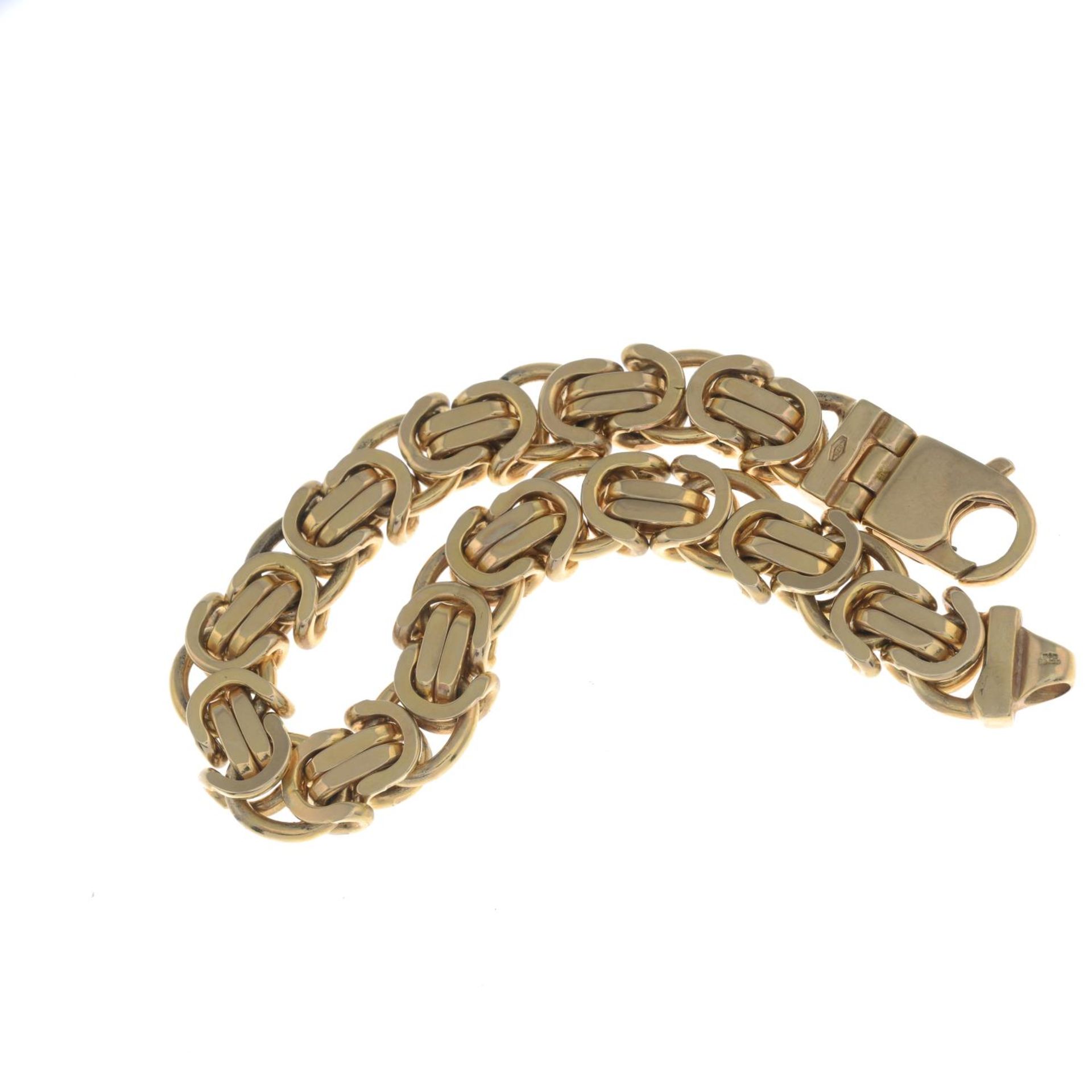 A 9ct gold bracelet.Hallmarks for 9ct gold. - Bild 2 aus 2
